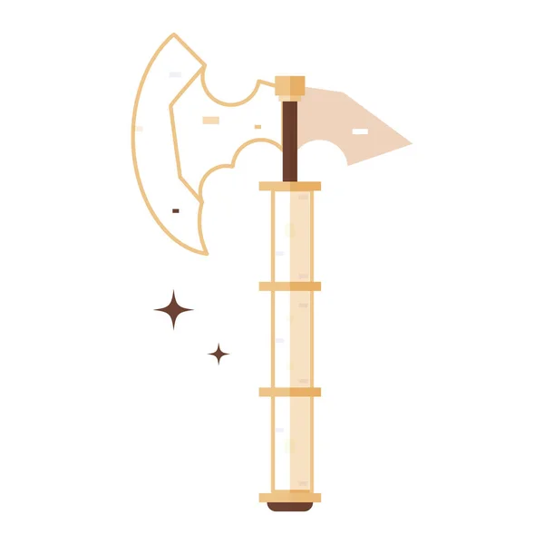 Isolated Medieval Axe Weapon Icon Vector Illustration — Stock Vector