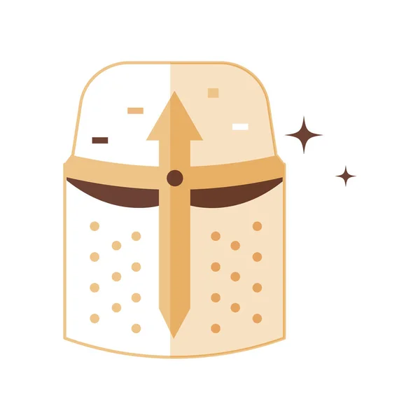 Isolated Medieval Knight Helmet Icon Vector Illustration — Stock Vector