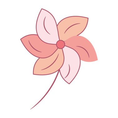 İzole edilmiş renkli yaprak taslak ikonu Vektör illüstrasyonuName