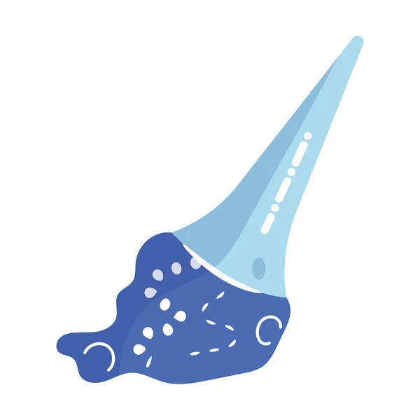 孤立的蓝色单色冰淇淋图标矢量插图 — 图库矢量图片