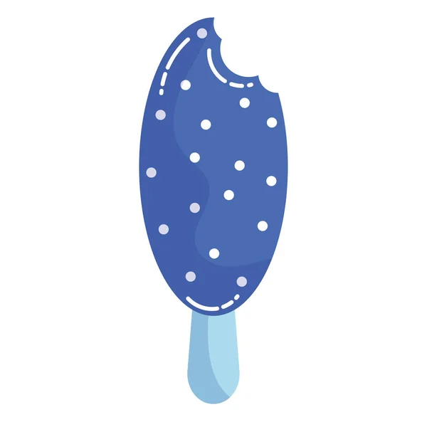 Isolé Bleu Monochrome Icône Popsicle Illustration Vectorielle — Image vectorielle