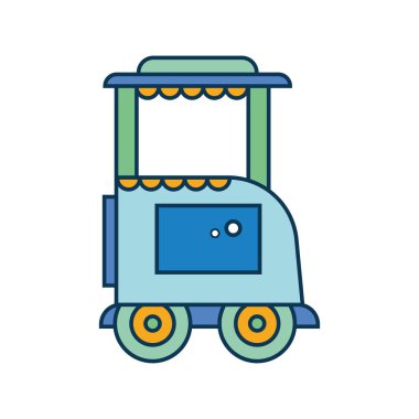 İzole edilmiş renkli çocuklar oyuncak ikonu Vektör illüstrasyonu