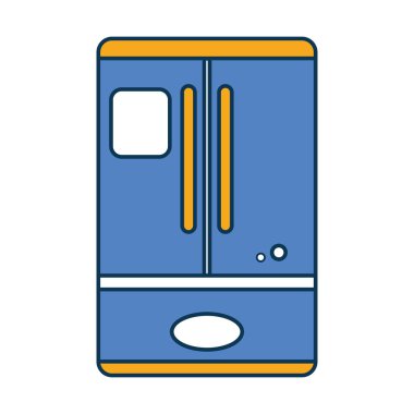 İzole edilmiş renkli buzdolabı oyuncağı ikonu Vektör illüstrasyonu