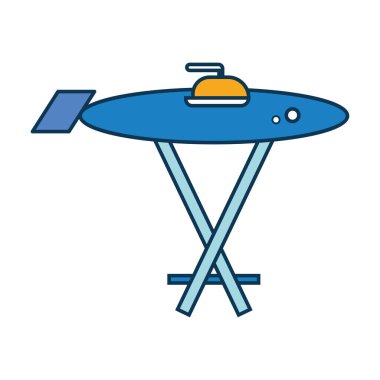 Ayrı renkte demir masa oyuncağı simgesi Vektör illüstrasyonu