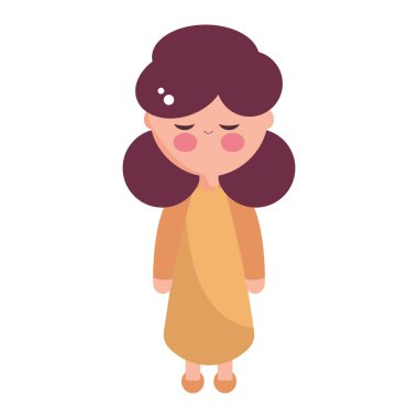 İzole edilmiş Bakire Meryem İsa 'nın doğumu karakteri Noel sezonu Vektör illüstrasyonu