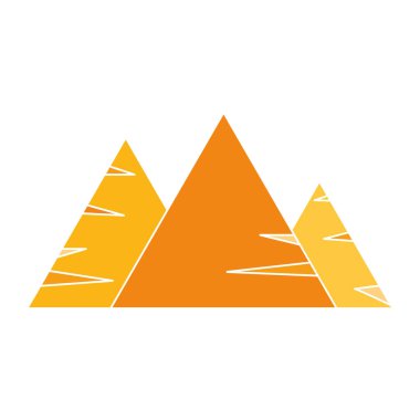 İzole edilmiş eski Mısır piramitleri simge vektör illüstrasyonuName