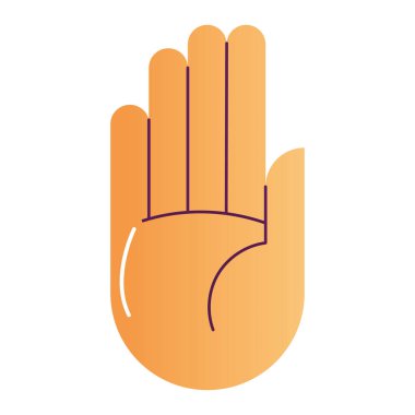 Ayrı renkte el hareketi simgesi Vektör illüstrasyonu