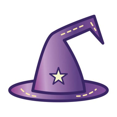 İzole edilmiş renkli şapka simgesi Vektör illüstrasyonuName