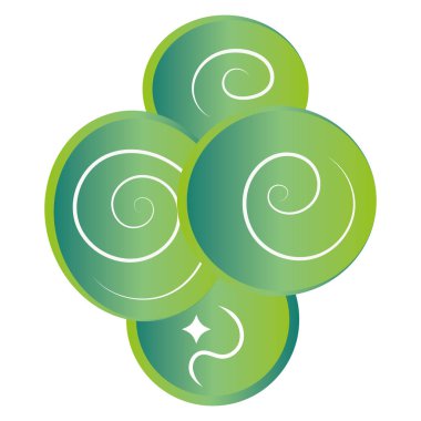 İzole edilmiş yeşil bitki ikonu Vektör illüstrasyonu