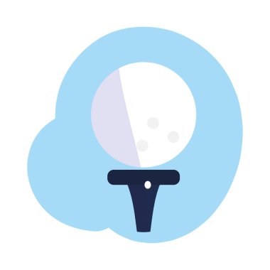 Isolated golf ball on pin icon Vector illustration