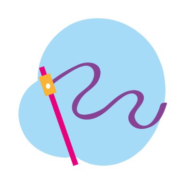 Isolated gymnastic ribbon icon Flat design Vector illustration