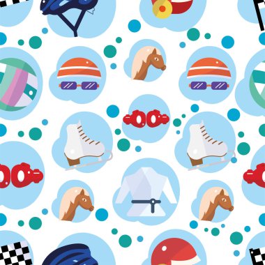 Seamless pattern background with sport icons Vector illustration