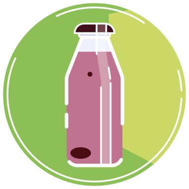 Isolated colored soy milk bottle icon Flat design Vector illustration