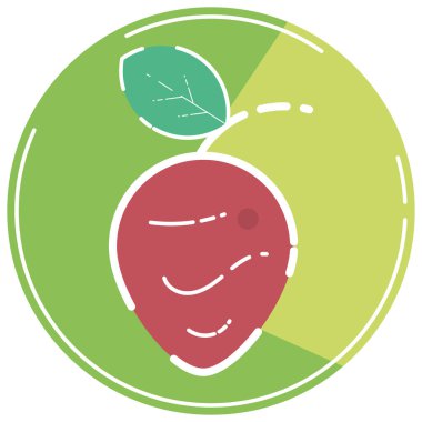 İzole edilmiş turp simgesi Düz Tasarım Vektörü illüstrasyonu