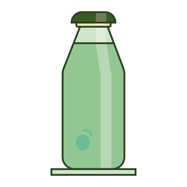 Isolated colored soy milk bottle icon Flat design Vector illustration