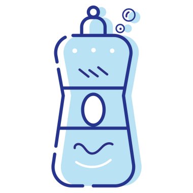 İzole edilmiş bulaşık deterjanı temizlik ikonu Vektör illüstrasyonuName