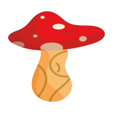 Isolated colored autumn mushroom nature Vector illustration