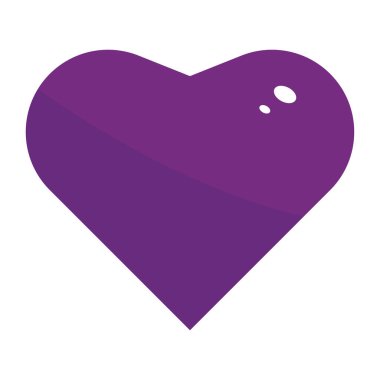 Isolated purple heart shape icon Vector illustration