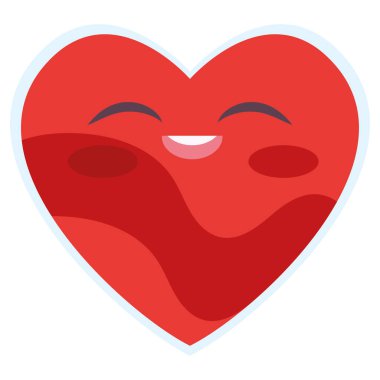 Isolated cute happy blood heart shape character Vector illustration