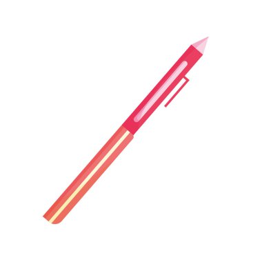 Isolated red pencil icon Flat design Vector illustration
