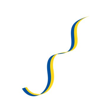Isolated ribbon with the flag of Ukraine Vector illustration