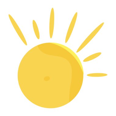 Isolated colored sun sketch icon Vector illustration