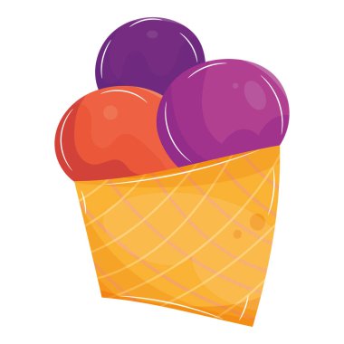 Isolated colored ice cream sketch icon Vector illustration
