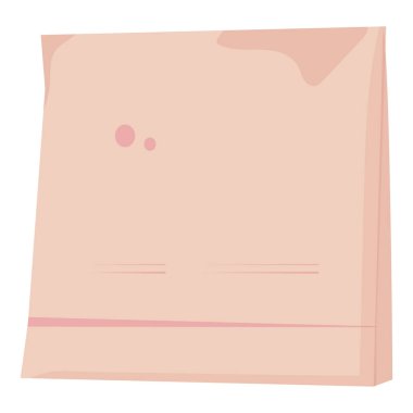 Isolated delivery paperboard bag sketch icon Vector illustration