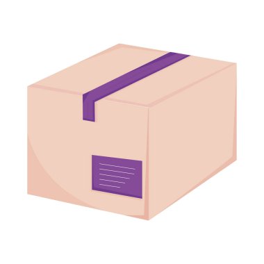 Isolated colored delivery box sketch icon Vector illustration