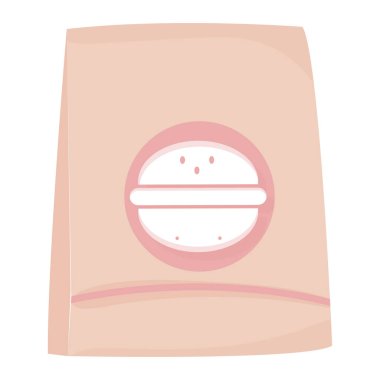 Isolated delivery paperboard bag sketch icon Vector illustration