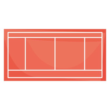 Isolated aerial view of a tennis court Vector illustration