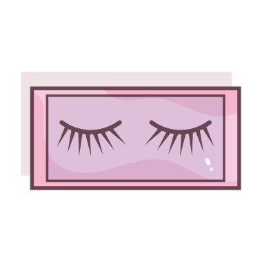 Isolated false eyelash colored fashion icon Vector illustration