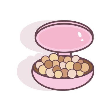 Isolated tanning pearls colored fashion icon Vector illustration