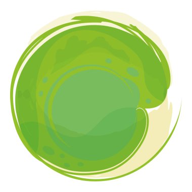 Isolated empty green eco label Vector illustration