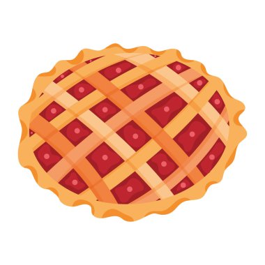 Isolated colored pie bakery product image Vector illustration