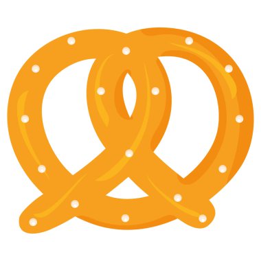 Isolated golden colored german pretzel icon Vector illustration