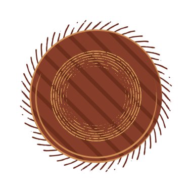 Isolated empty wooden label sketch Vector illustration