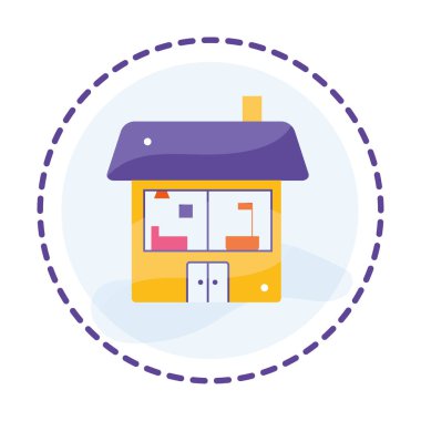 Isolated colored house toy icon Flat design Vector illustration