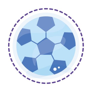 İzole edilmiş renkli futbol topu oyuncağı simgesi düz tasarım Vektör illüstrasyonu