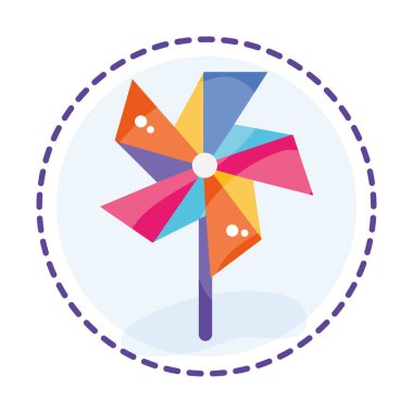 Isolated colored pinwheel toy icon Flat design Vector illustration