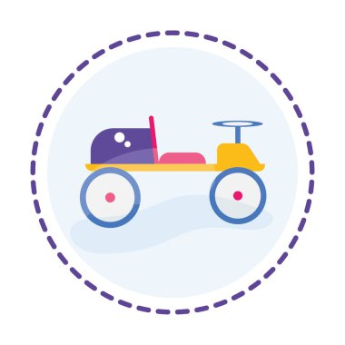 Isolated colored vehicle toy icon Flat design Vector illustration
