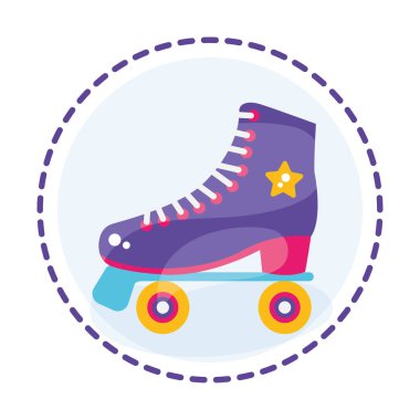 Isolated colored skate toy icon Flat design Vector illustration