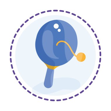 Isolated colored ping pong racket toy icon Flat design Vector illustration