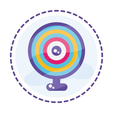 Isolated colored dart board toy icon Flat design Vector illustration