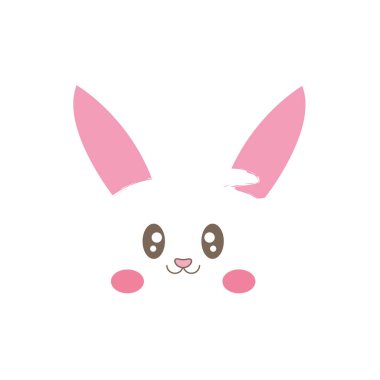 Isolated cute easter bunny rabbit animal Vector illustration