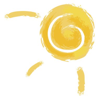 Isolated colored sun icon Watercolor style Vector illustration