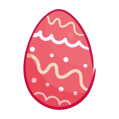 Renkli Paskalya yumurtası ikonu Vektör illüstrasyonuName