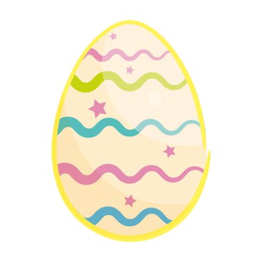 Renkli Paskalya yumurtası ikonu Vektör illüstrasyonuName