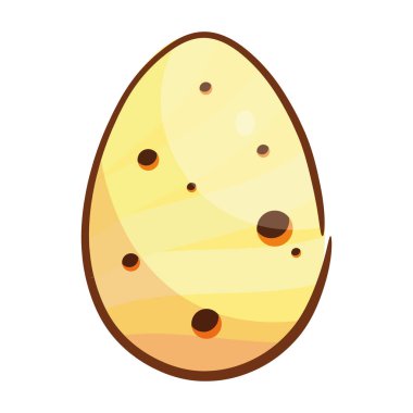 Renkli Paskalya yumurtası ikonu Vektör illüstrasyonuName