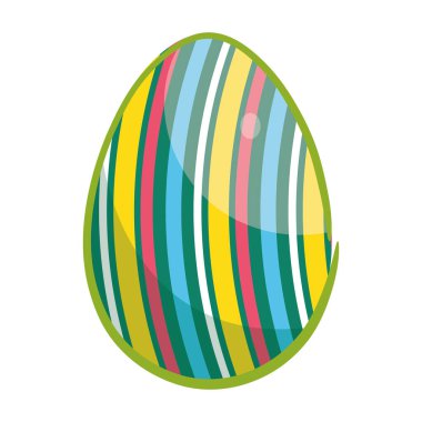 Renkli Paskalya yumurtası ikonu Vektör illüstrasyonuName